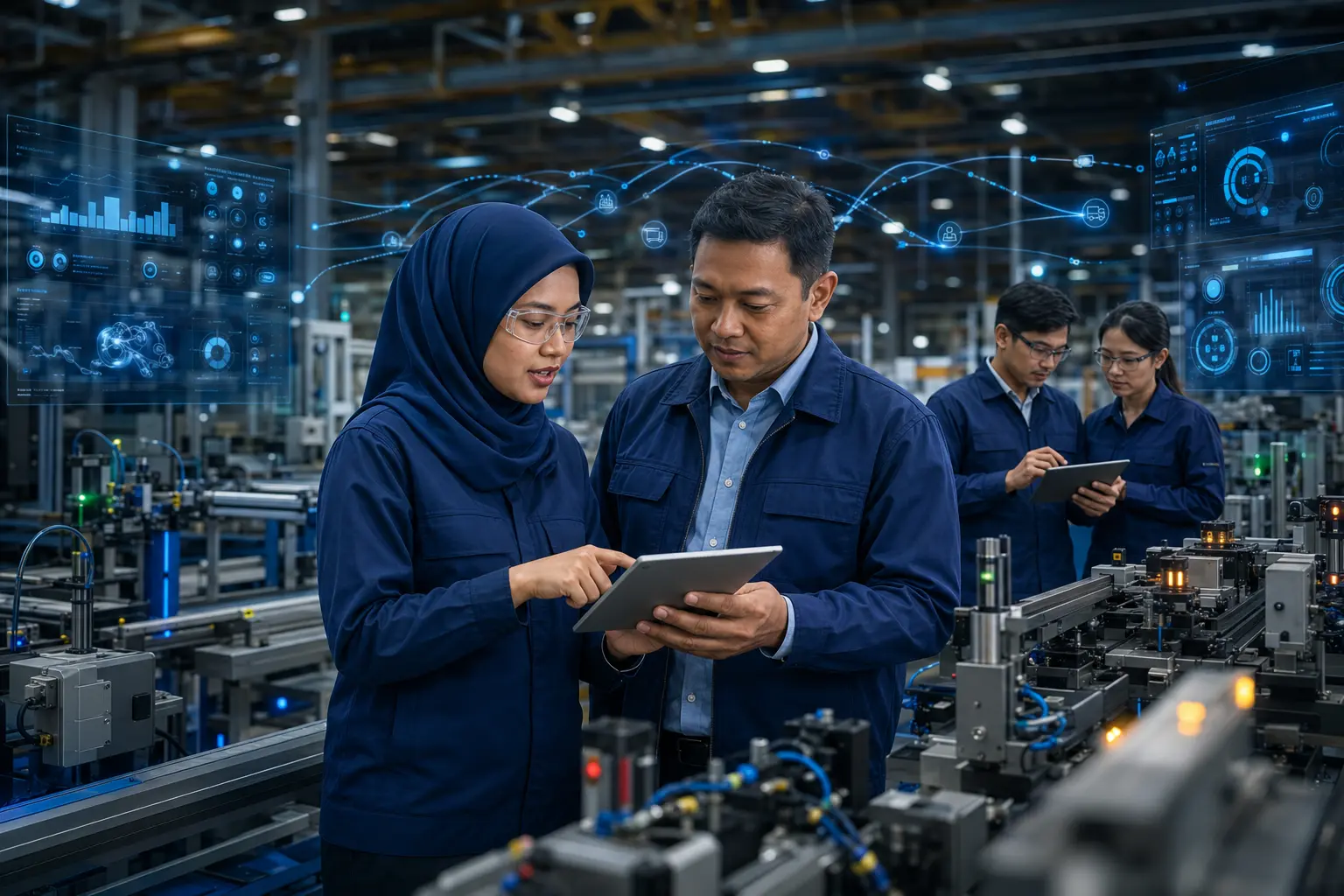 Connected smart manufacturing and business analytics operation